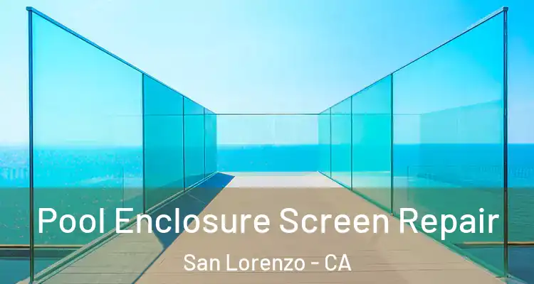  Pool Enclosure Screen Repair San Lorenzo - CA