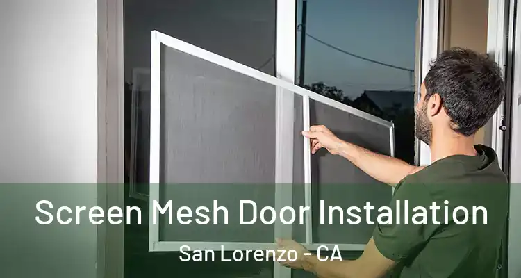  Screen Mesh Door Installation San Lorenzo - CA